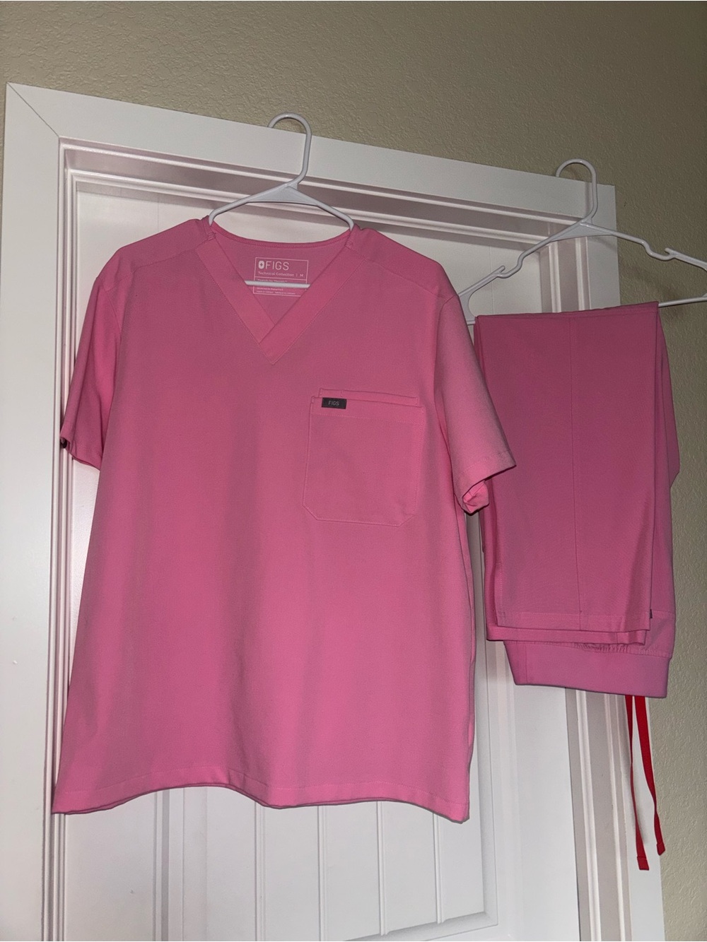 FIGS Sunrise Pink Scrub Set